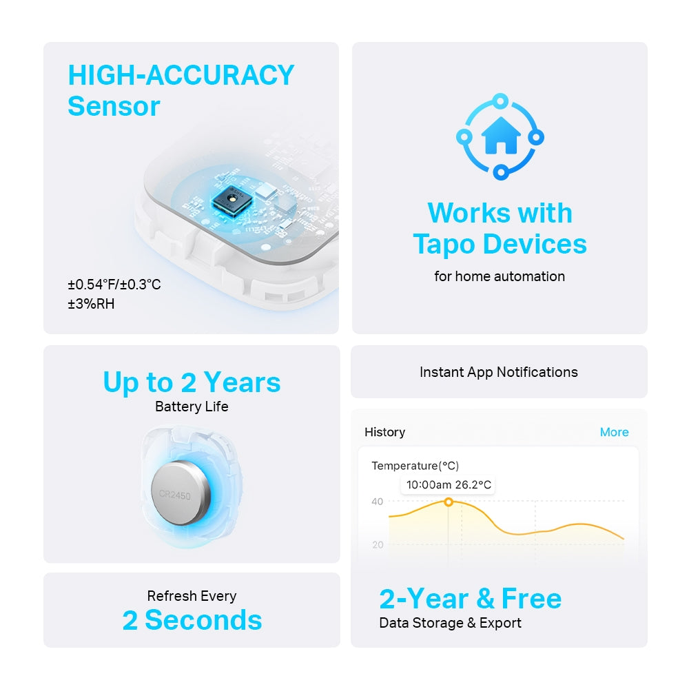 TP-Link Tapo T310 Smart Temperature & Humidity Sensor TP-Link Tapo T310 Smart Temperature & Humidity Sensor